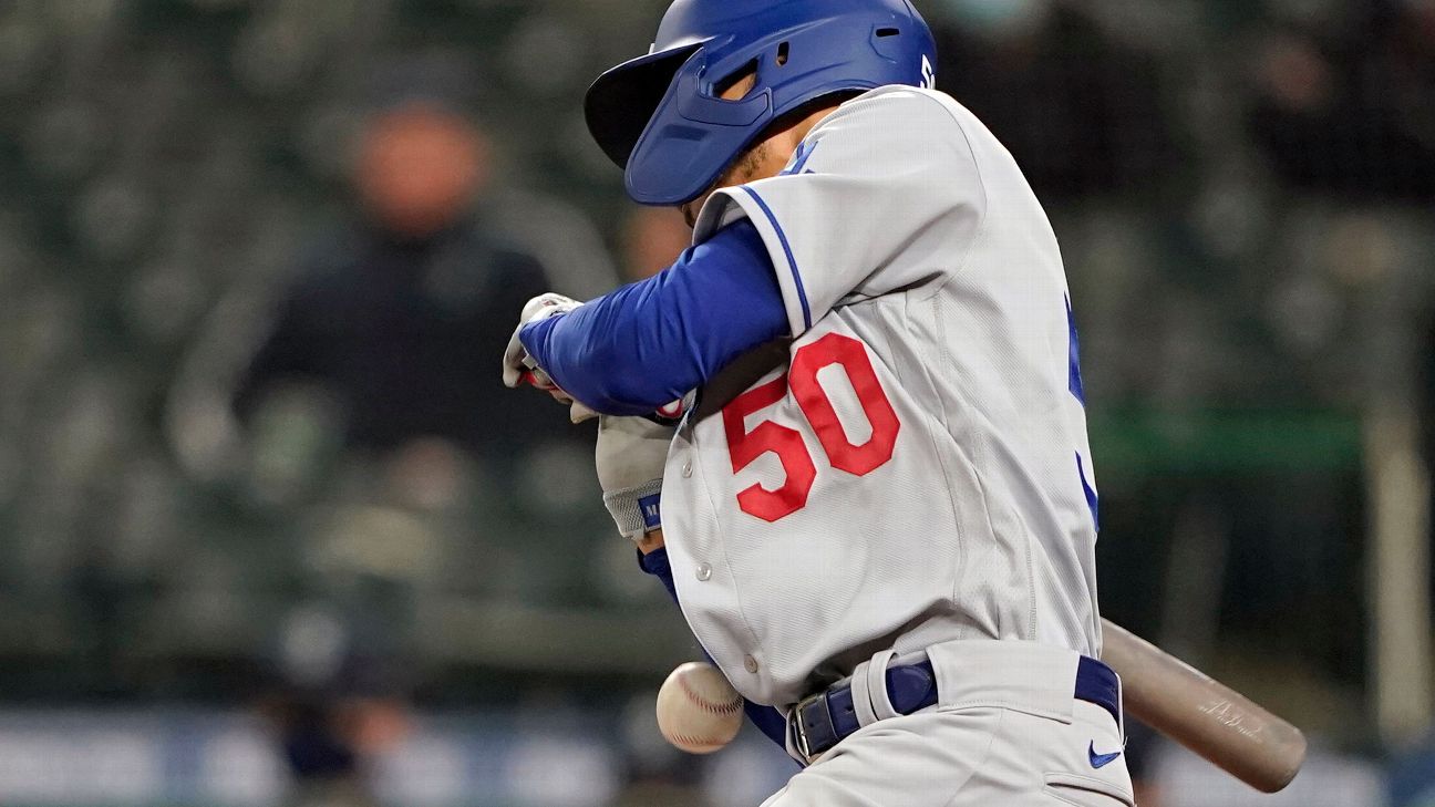 Mookie Betts held out of Los Angeles Dodgers lineup after getting