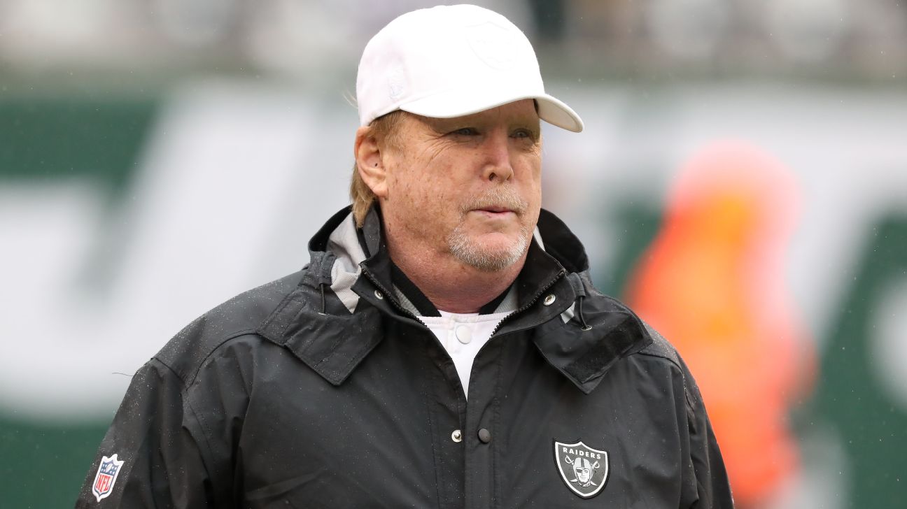 The Las Vegas Raiders owner Mark Davis speaks during his podcast