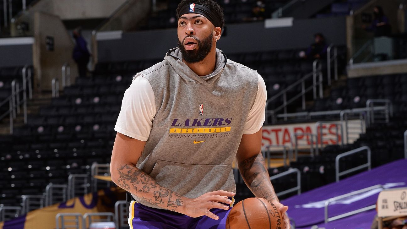 Lakers' Anthony Davis (calf) sits out; should return Monday - ESPN