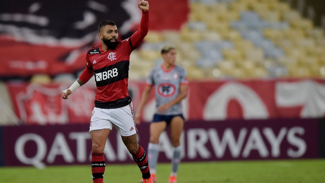 Libertadores Flamengo Goleia Union La Calera Por 4 A 1 Com Dois De Gabigol E Gol De Placa De Pedro