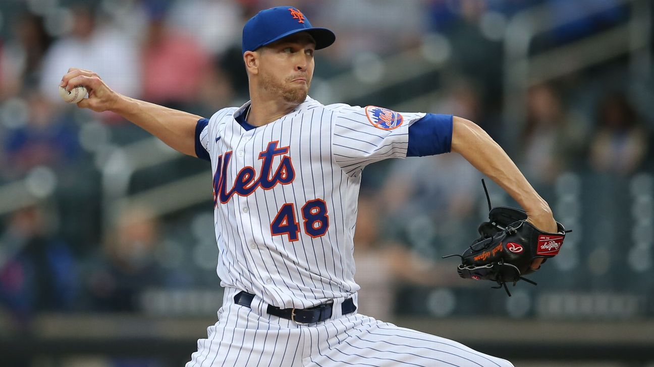 New York Mets' Jacob deGrom strikes out eight in three shutout innings in  rehab start - ESPN