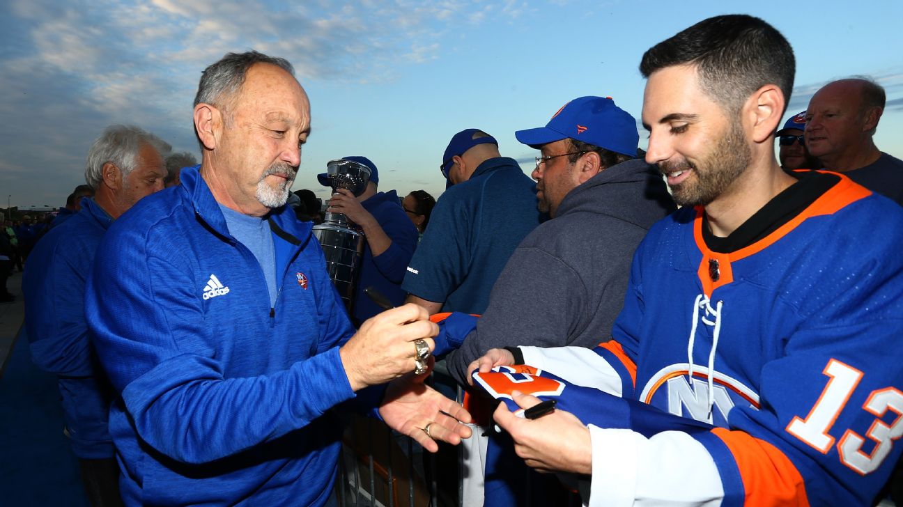 Head coach Bryan Trottier of Team Trottier looks on during the game News  Photo - Getty Images