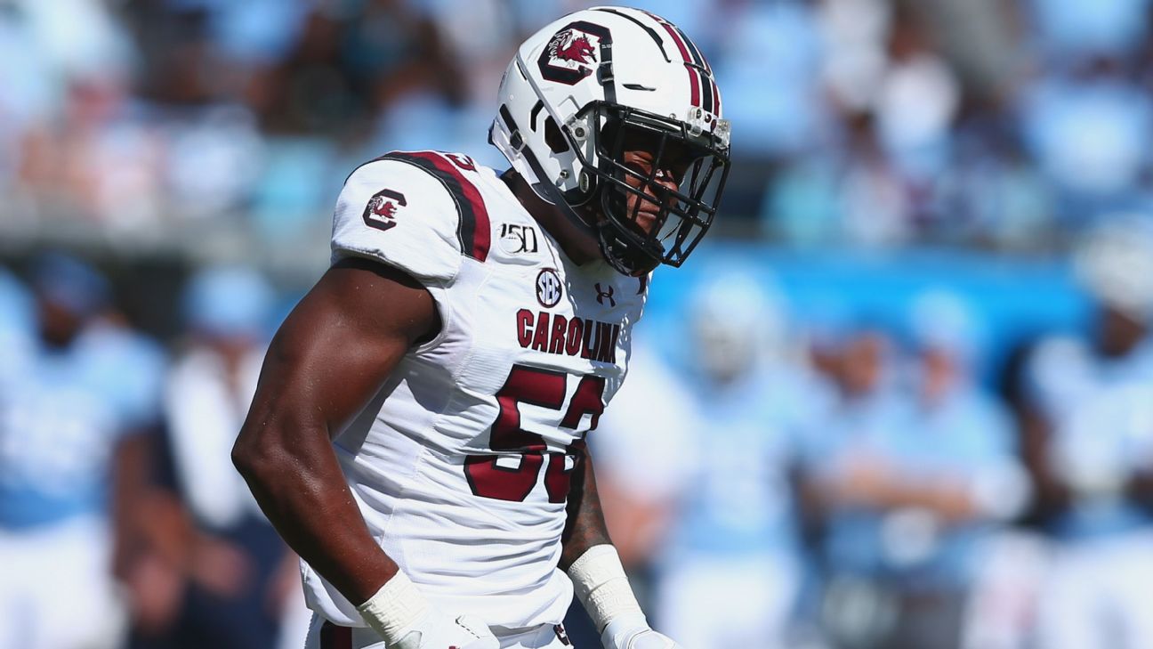 Los Angeles Rams draft South Carolina linebacker Ernest Jones