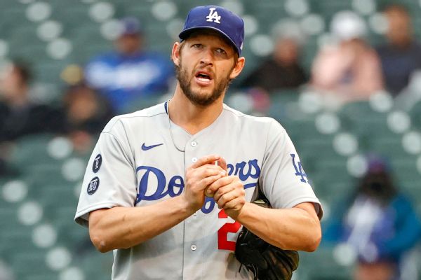 Dodgers' Kershaw to miss start after going on IL