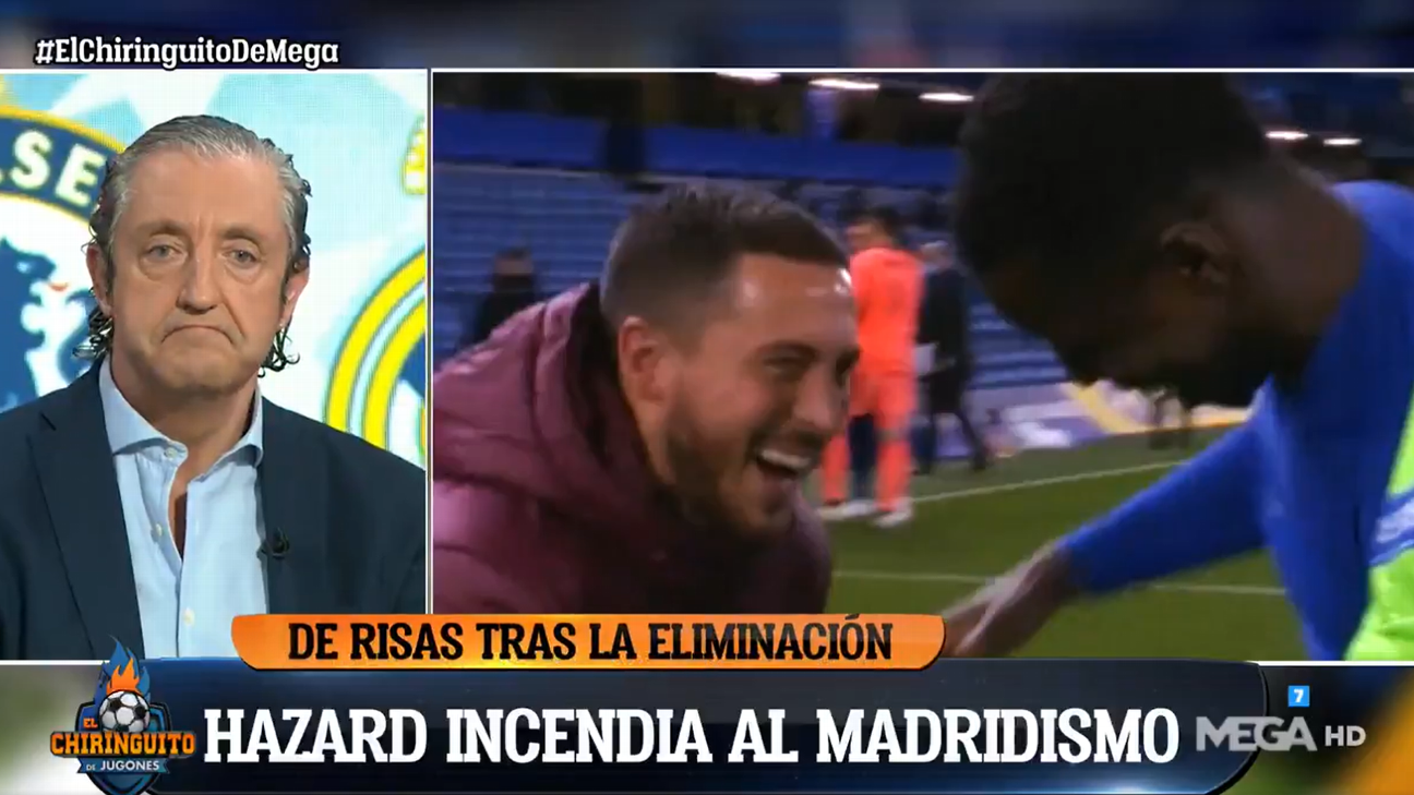 Hazard slammed by emotional TV host for laughing with Chelsea players He cant continue at Real Madrid for one second more