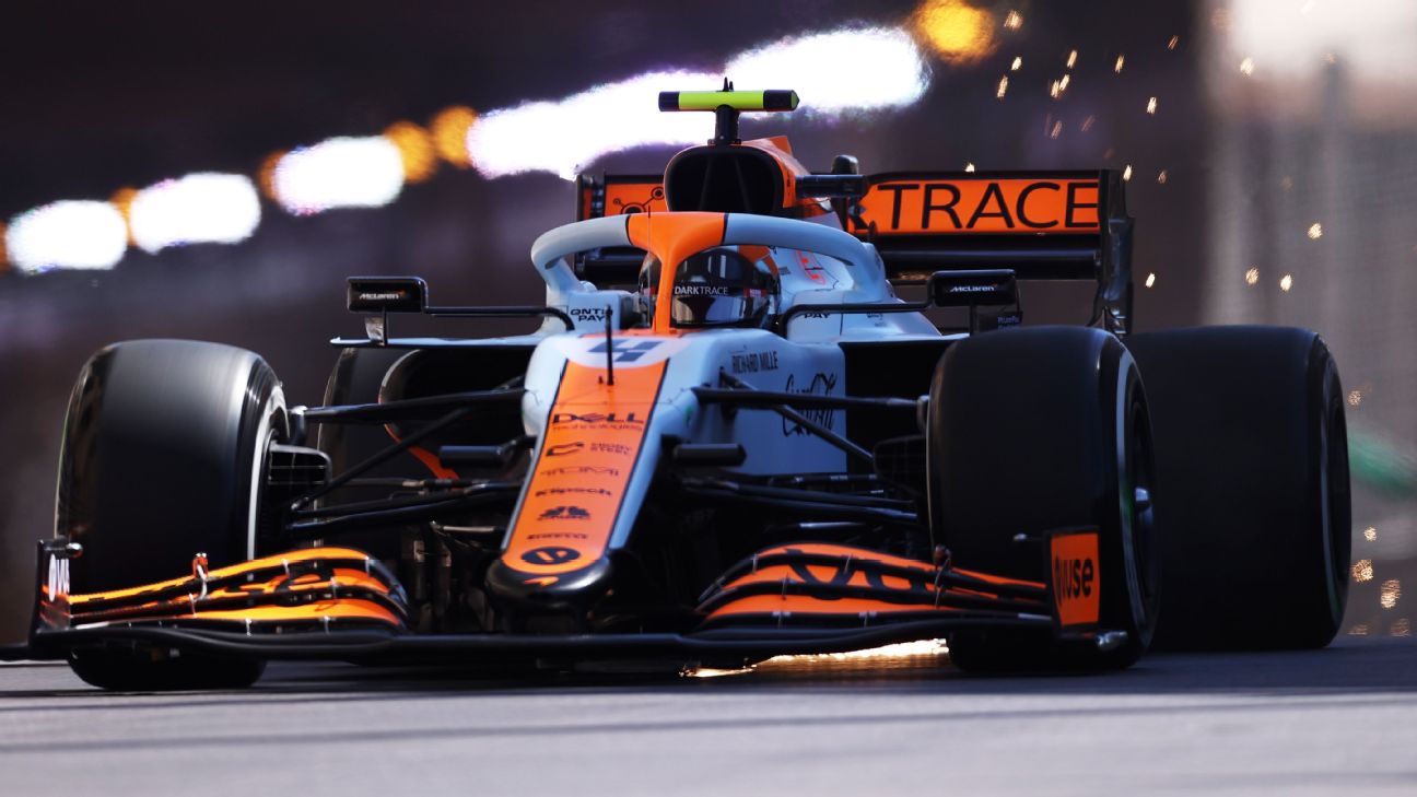 McLaren's stunning one-off Gulf livery makes track debut at Monaco GP - ESPN