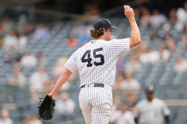 New York Yankees' Gerrit Cole sharp in first start since