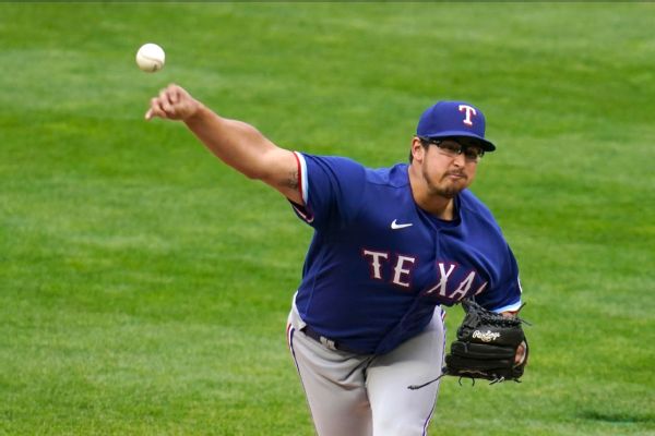 Rangers placing RHP Dane Dunning on IL with shoulder issue