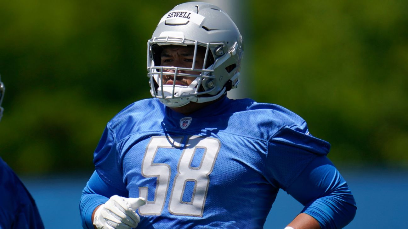 Lions OT Penei Sewell in concussion protocol, to miss camp time - ESPN