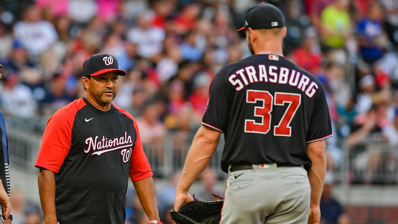 Stephen Strasburg exits with right trapezius muscle tightness, sparking  concern - Washington Times