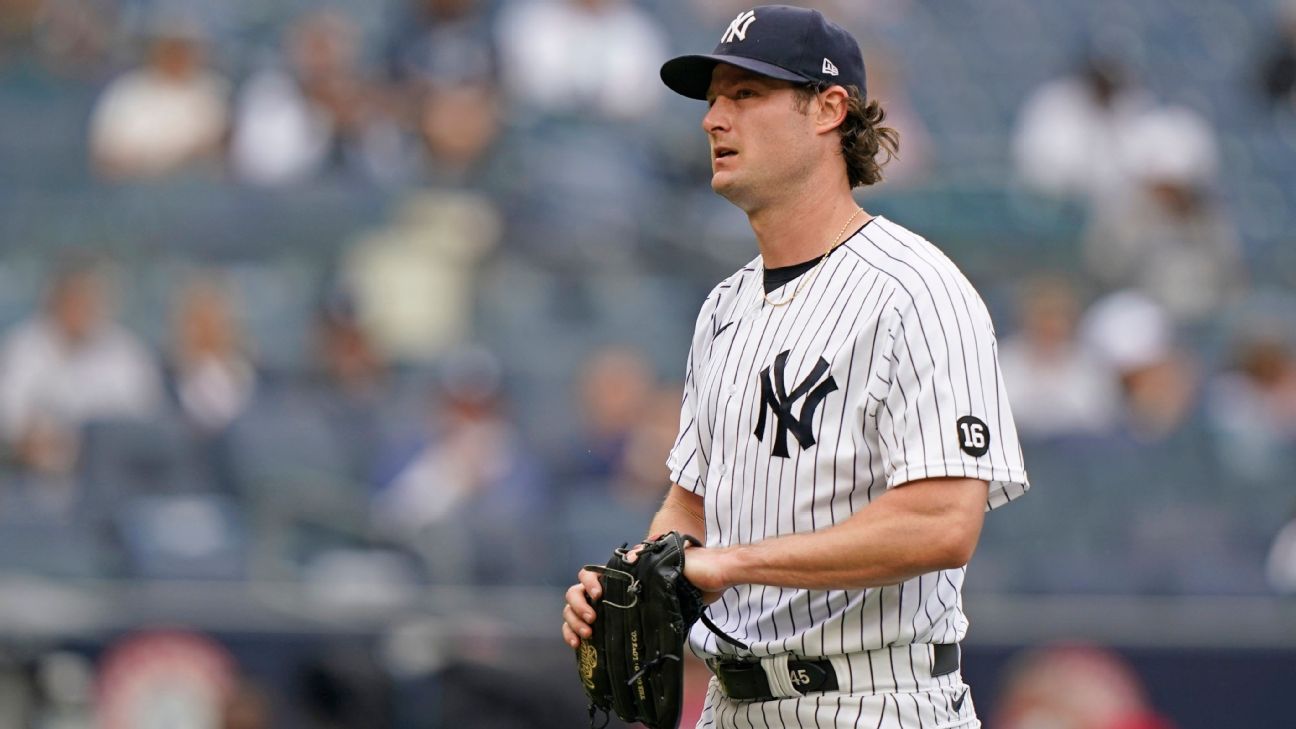 Gerrit Cole New York Yankees Game-Used #45 White Pinstripe Jersey vs.  Boston Red Sox on August 19, 2023 - Yahoo Shopping