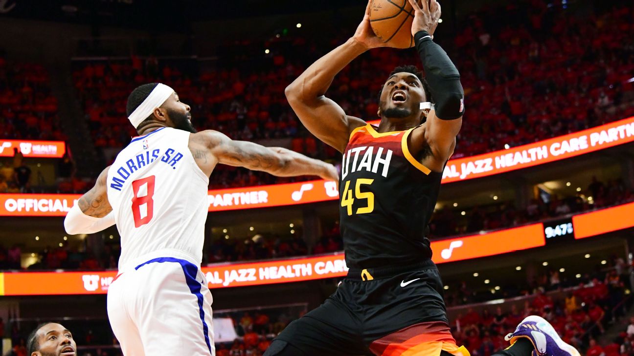 Jazz rally past Clippers in Game 1, Donovan Mitchell scores 45 points