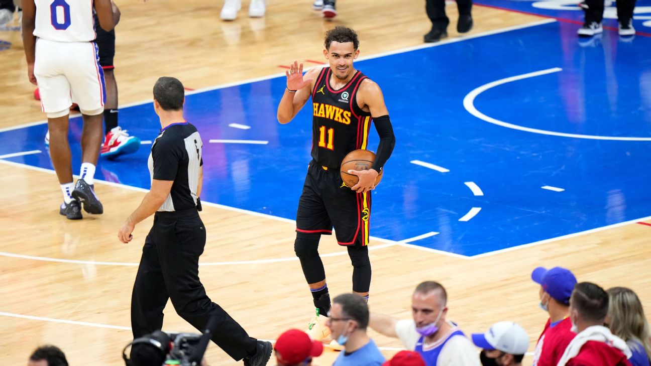 Trae Young throws jersey to dad on Father's Day after Game 7 win