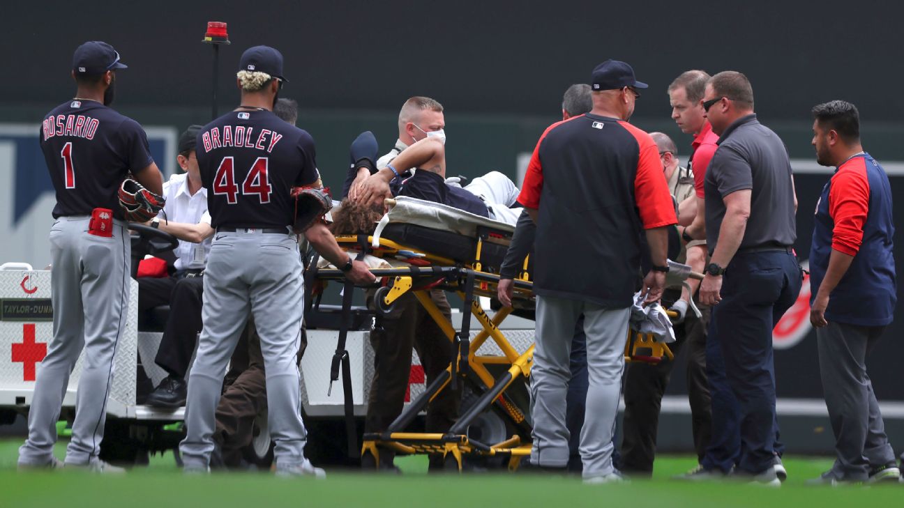 MLB star Josh Naylor suffers gruesome dislocated ankle in horror collision  with own team-mate while trying to catch ball