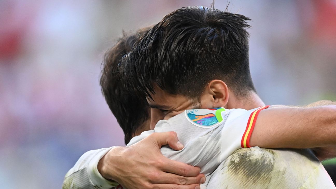 Morata hails family after Spain win, death threats