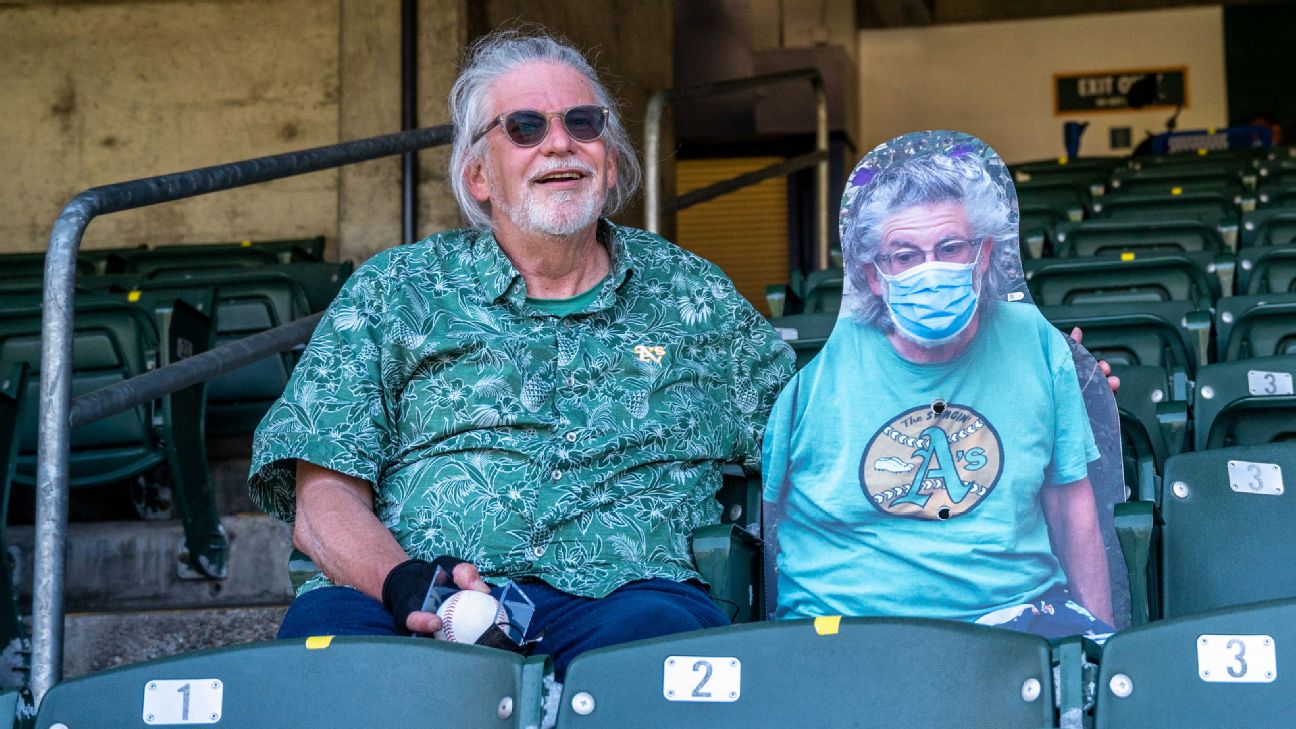 First look at Oakland A's fan cardboard cutouts at Coliseum