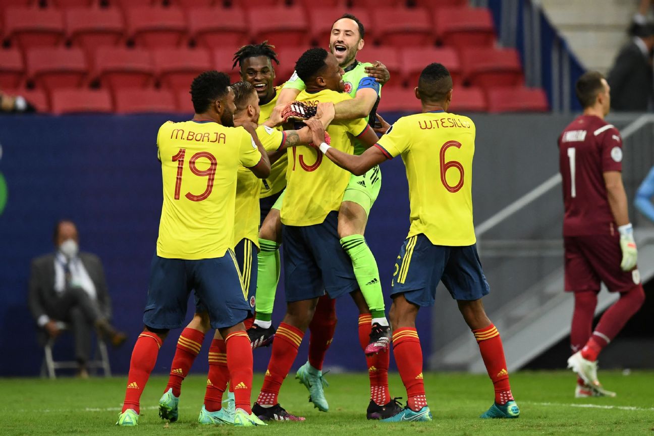 Colombia head to Copa semis after penalties win over Uruguay