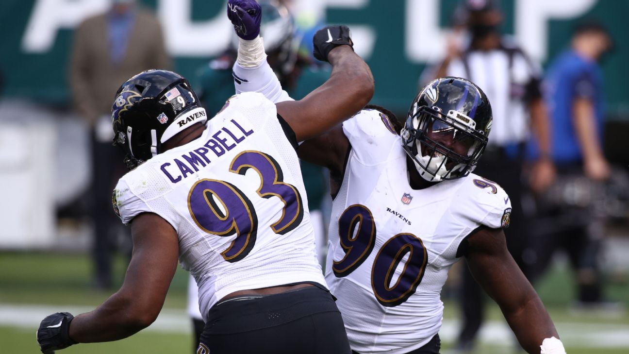 Baltimore Ravens likely lose Otaro Alaka for season, coach says 