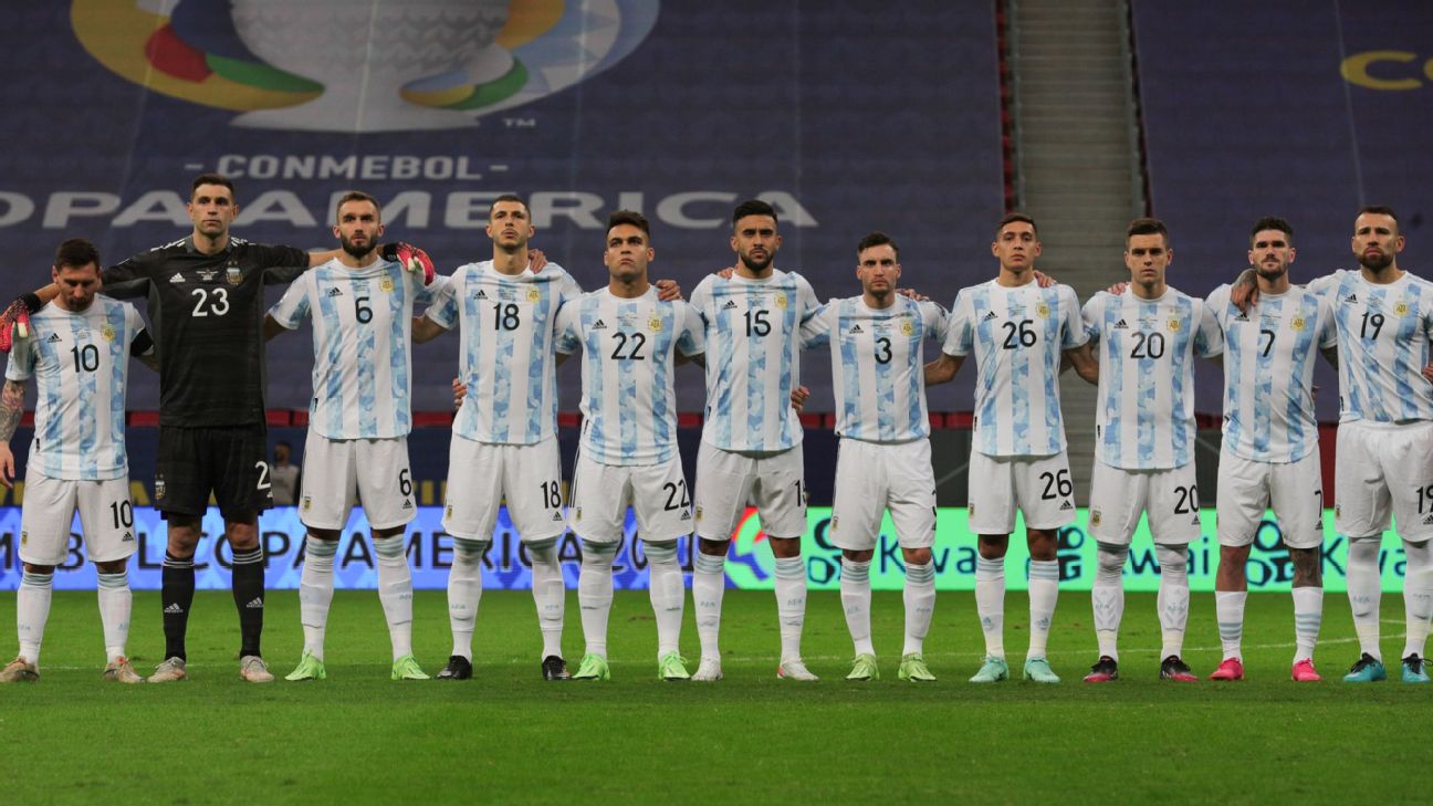 La formación de Argentina para la final ante Brasil por la Copa América -  ESPN