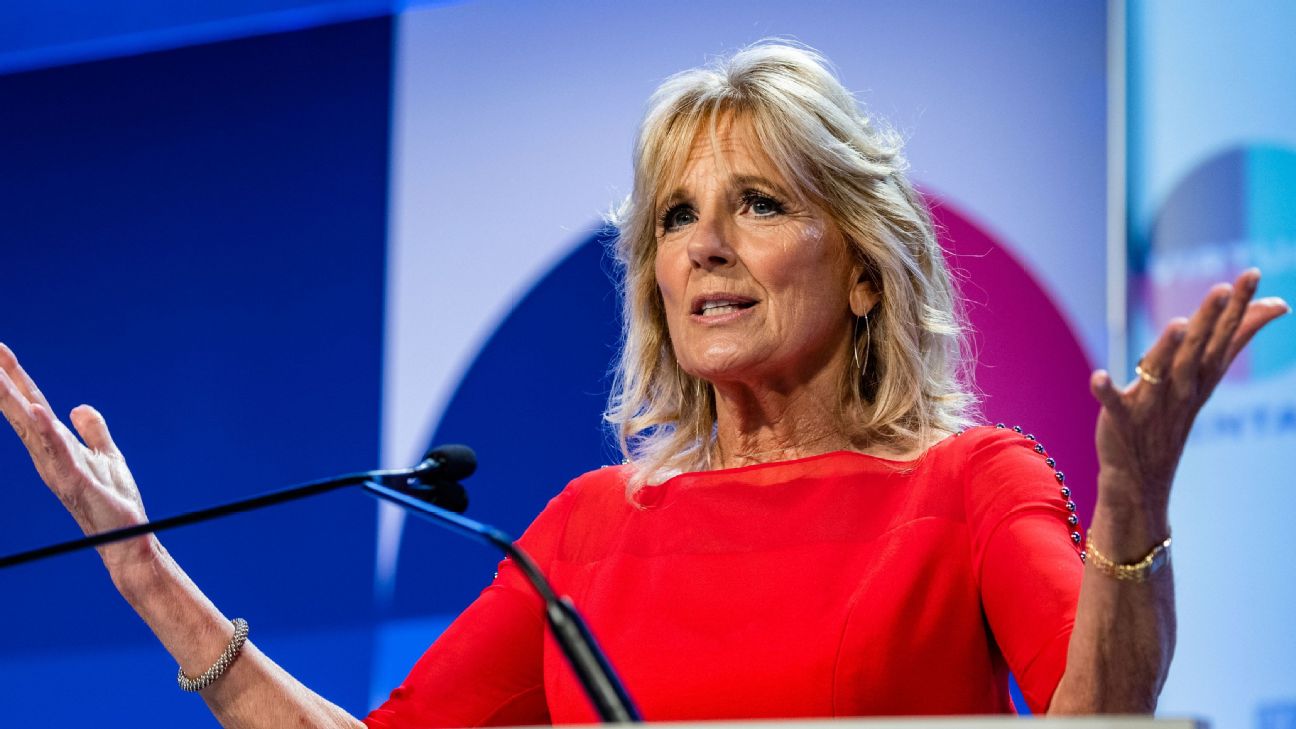 First lady Jill Biden makes appearance before Phillies game