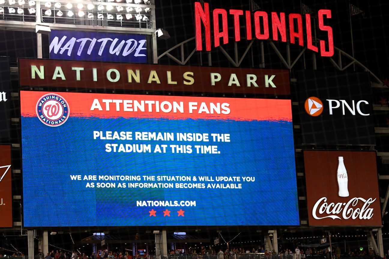 Police say 2 shot outside Nats' park; game ppd.