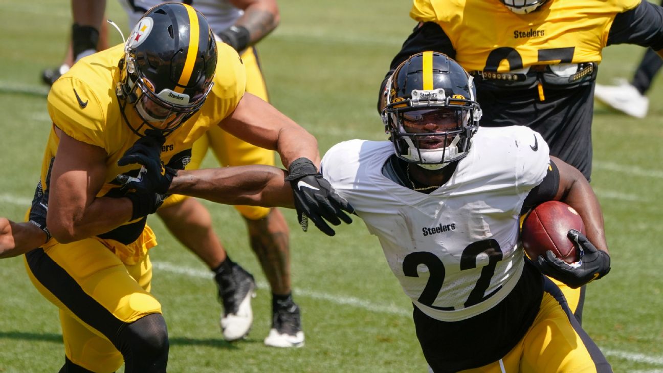 Najee Harris has looked impressive at rookie minicamp for the Steelers