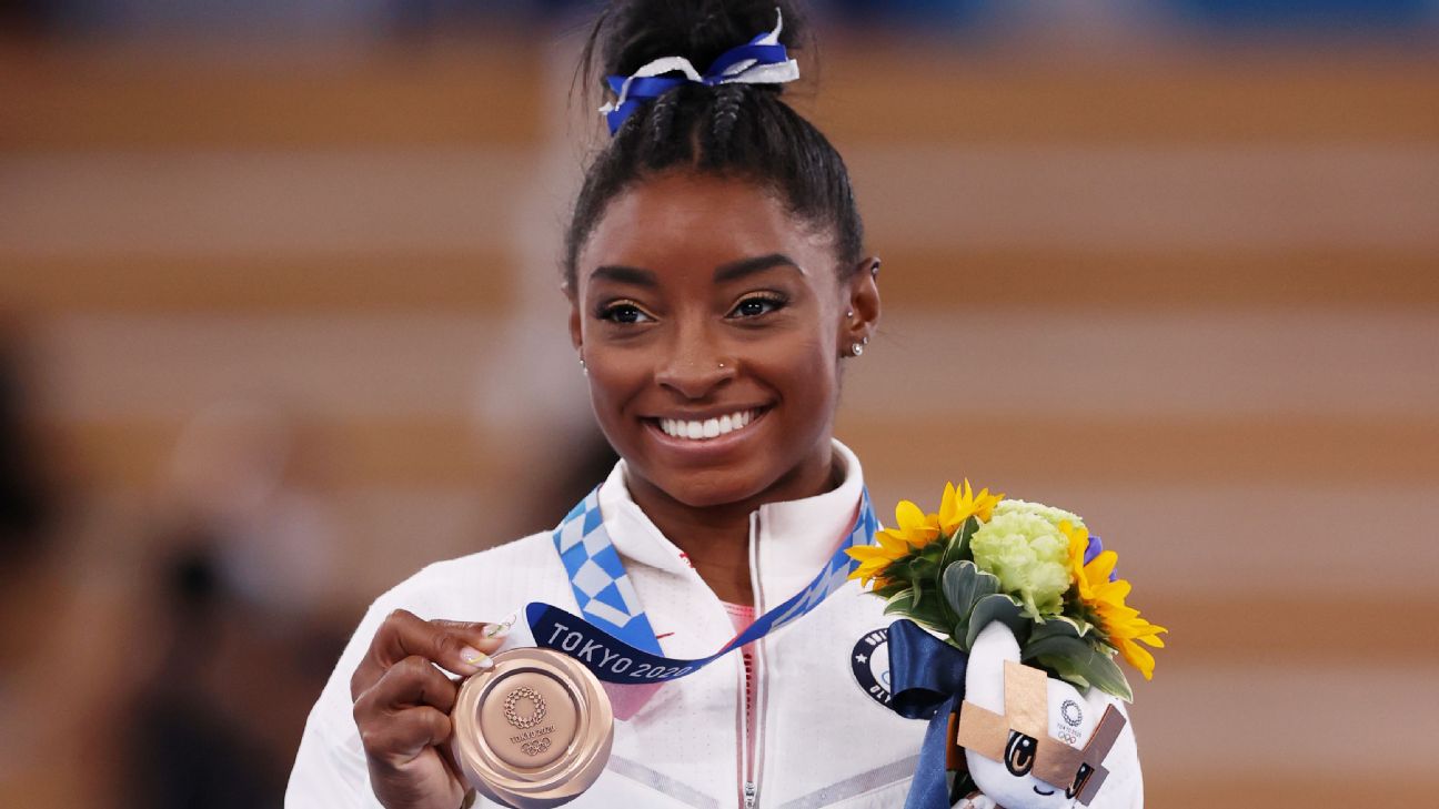 Fourtime Olympic gold medal gymnast Simone Biles announces engagement