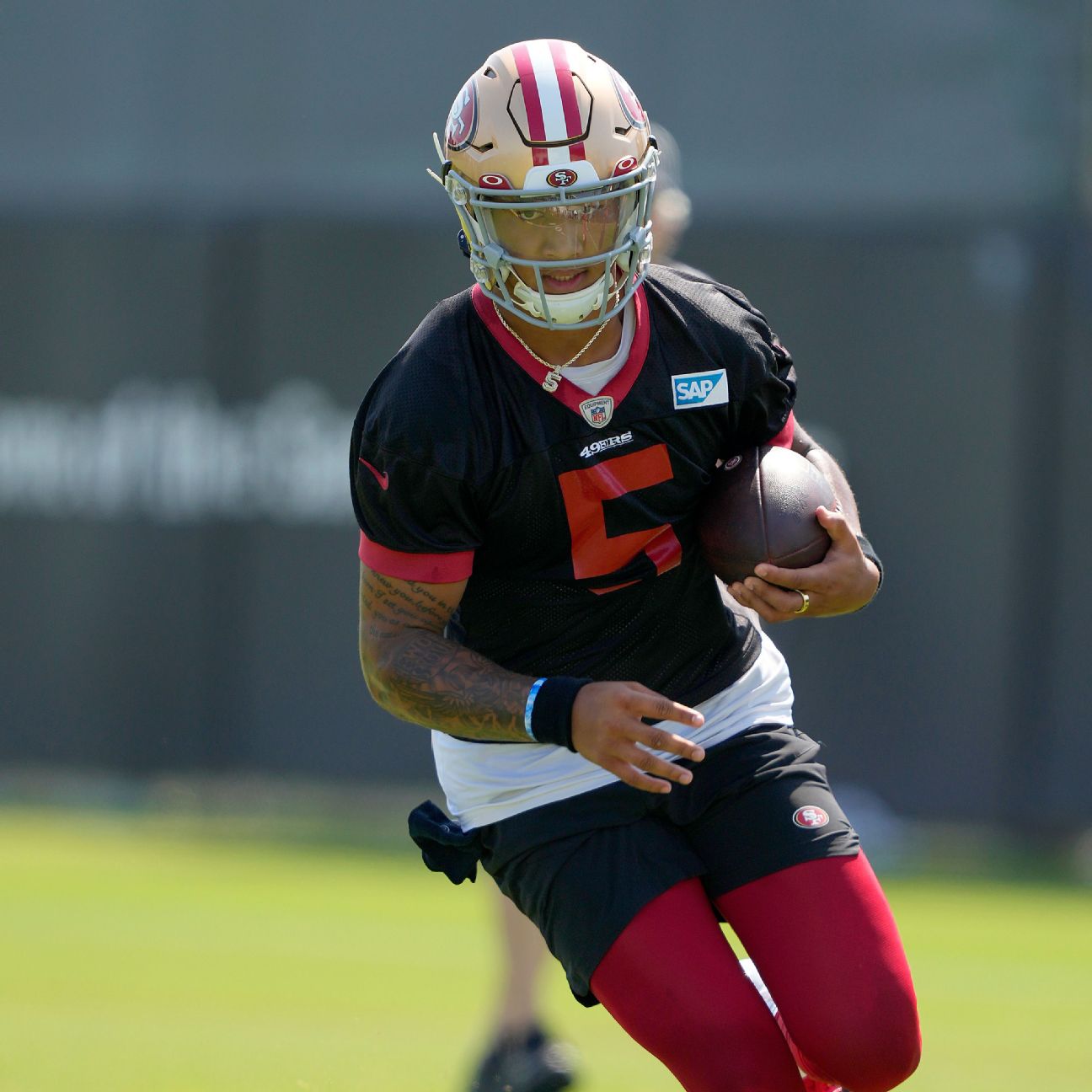 49ers rookie QB Trey Lance ready for work at rookie camp - The San Diego  Union-Tribune