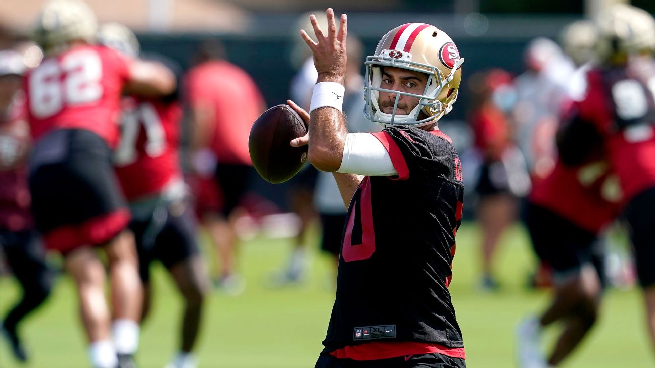 Raiders QB Jimmy Garoppolo sharp in practice against former 49ers