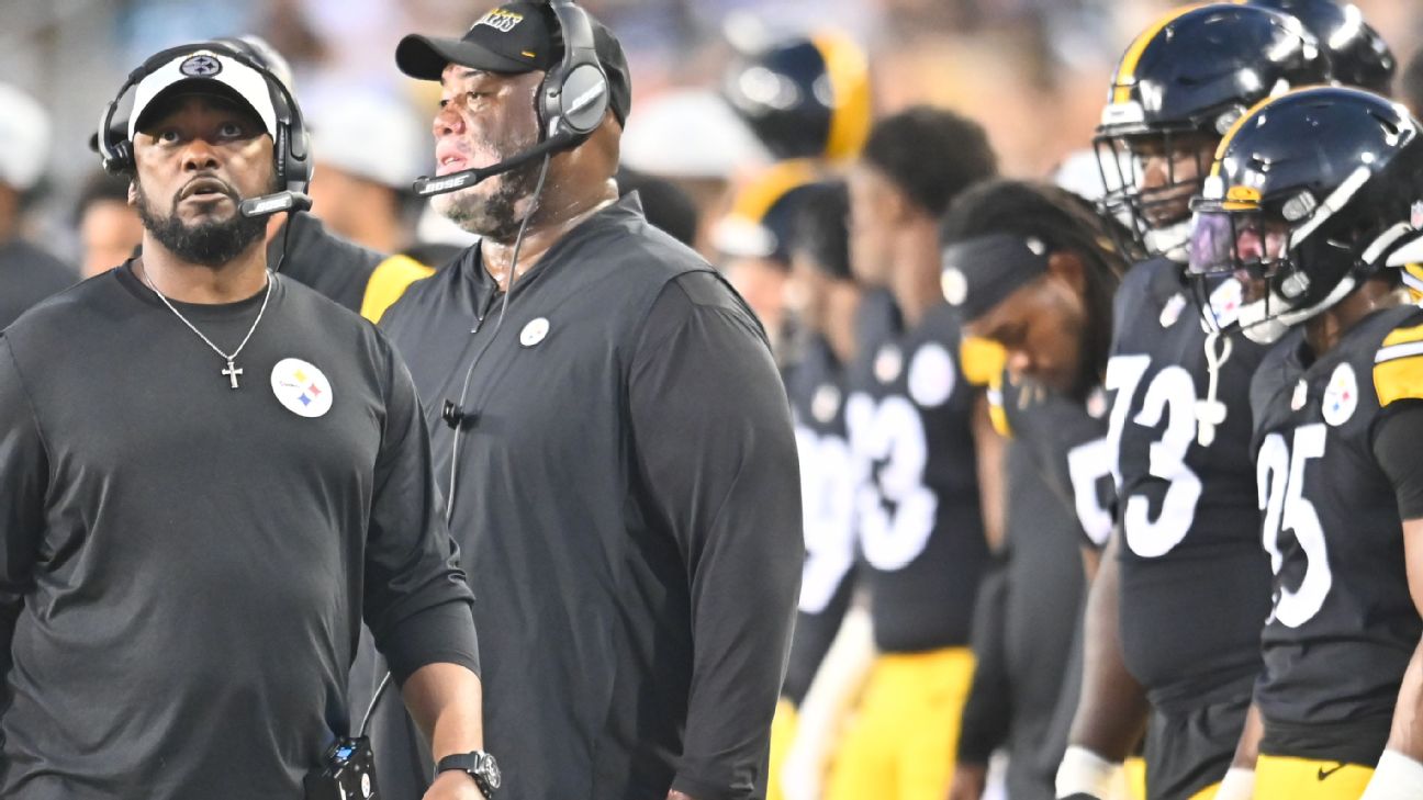 Coach Mike Tomlin on the first day in pads (Aug. 1)