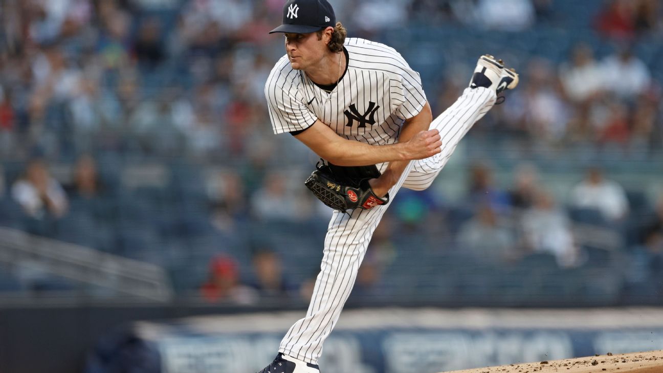 New York Yankees' Gerrit Cole sharp in first start since