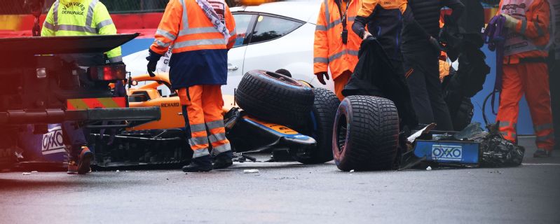 Norris has X-rays after Eau Rouge crash