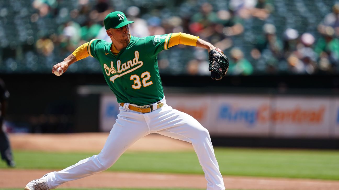 James Kaprielian struggles with command in Athletics' 10-1 loss to