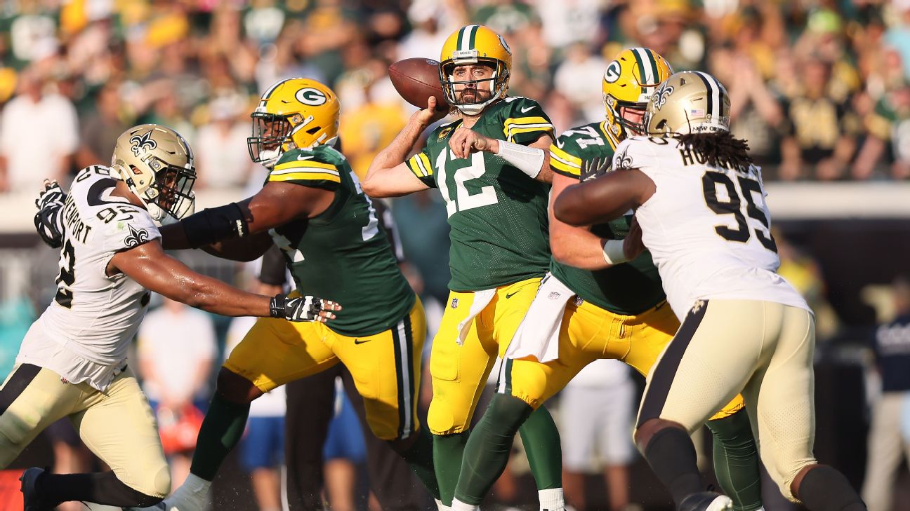 Delivering the blueprint? While only one game, Saints' scheme might portend  trouble for Aaron Rodgers, Packers offense