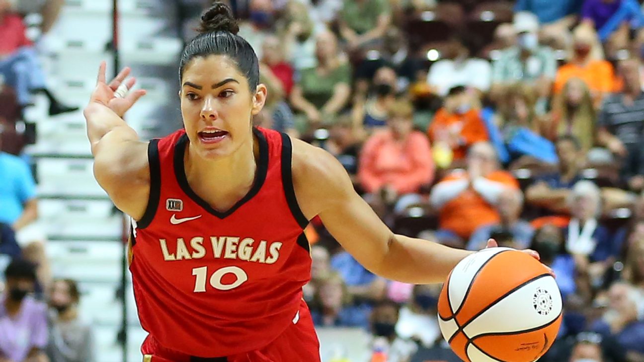 WNBA- Las Vegas Aces Kelsey Plum #10 A'ja Wilson  Essential T