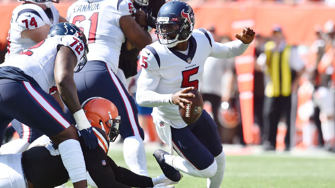 Injured Houston Texans QB Tyrod Taylor yields starting role to
