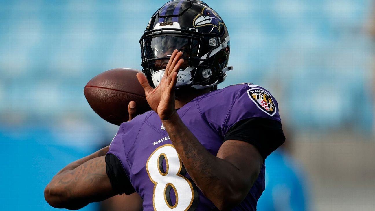 Baltimore Ravens' Lamar Jackson sets NFL mark for QB 100-yard rushing  games, but it 'doesn't mean nothing if we're not winning' - ESPN