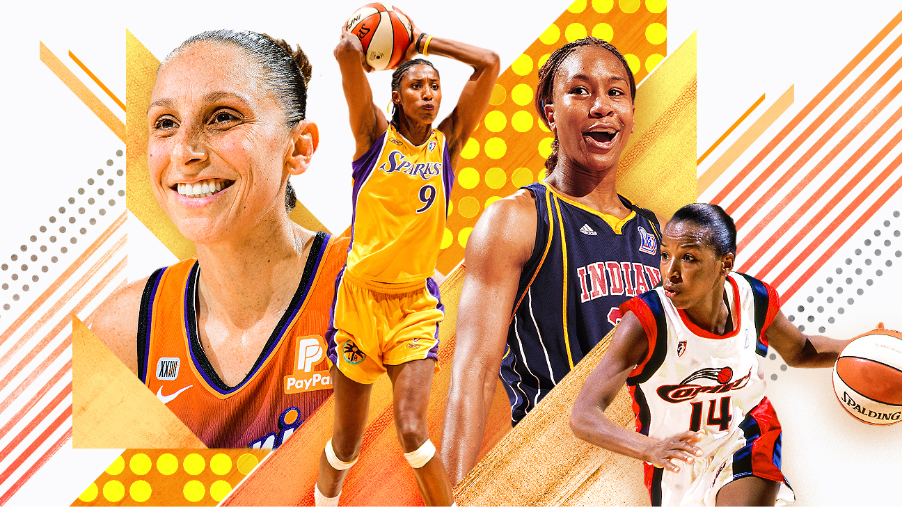 Sparks players Lisa Leslie and Candace Parker.