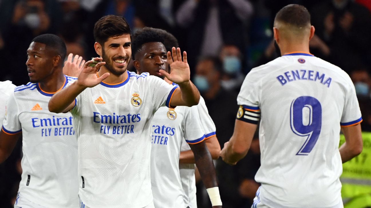 Real Madrid&#39;s Marco Asensio gets 9/10 for hat trick in thrashing of Mallorca