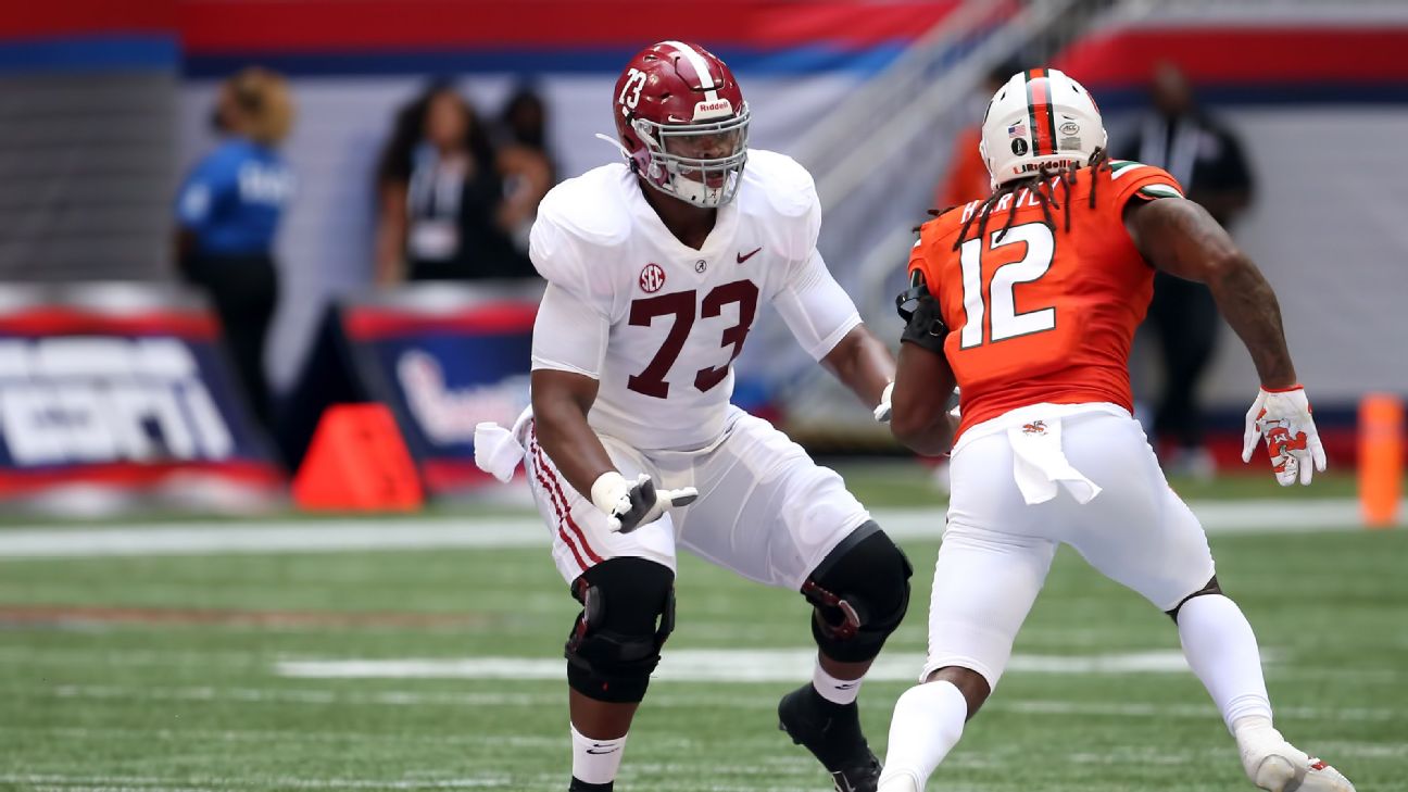 Giants Select Evan Neal With No. 7 Pick