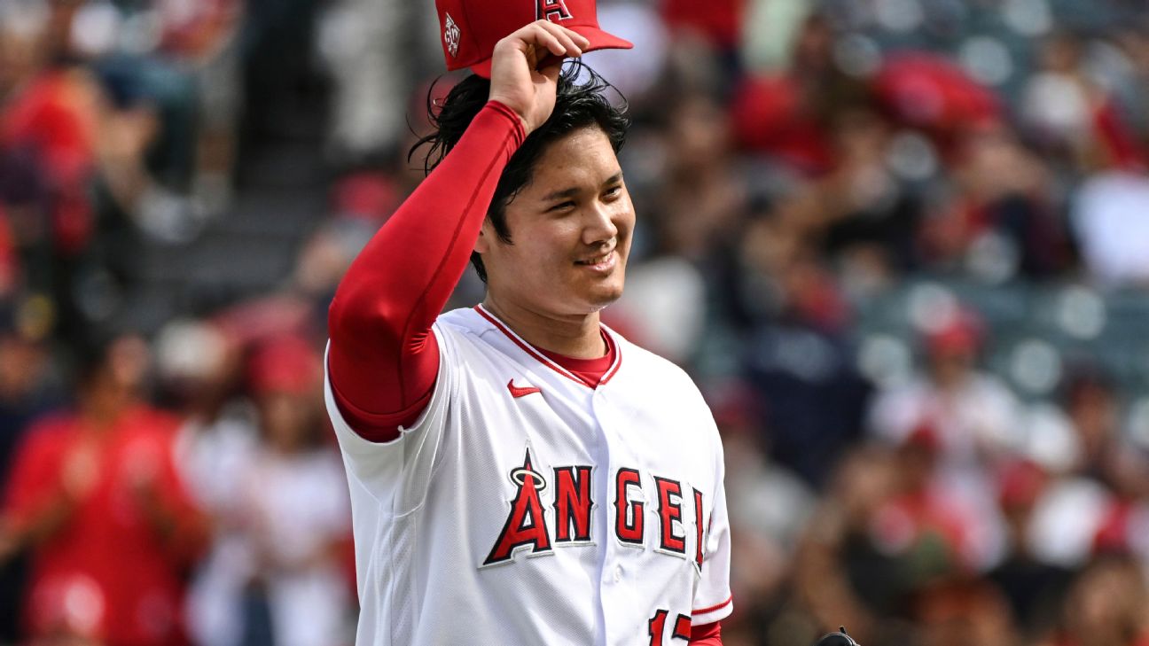 Los Angeles Angels' Shohei Ohtani, Philadelphia Phillies' Bryce