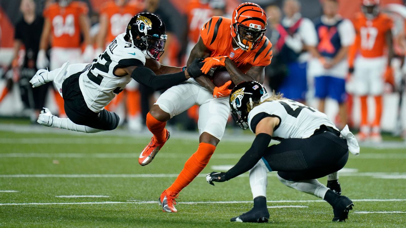 James Robinson scores two touchdowns, but Jaguars fall to the Bengals