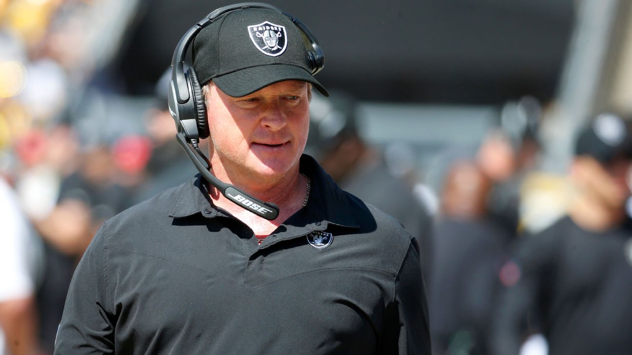 Jon Gruden's quest for retribution vs. NFL looks ironclad and shows