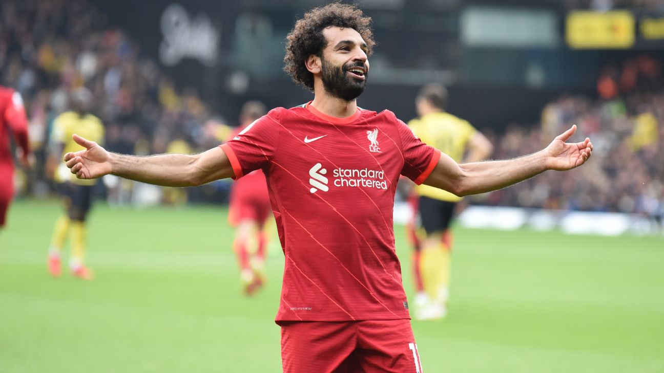 Salah faz 100° gol pelo líder Liverpool no Inglês em empate com