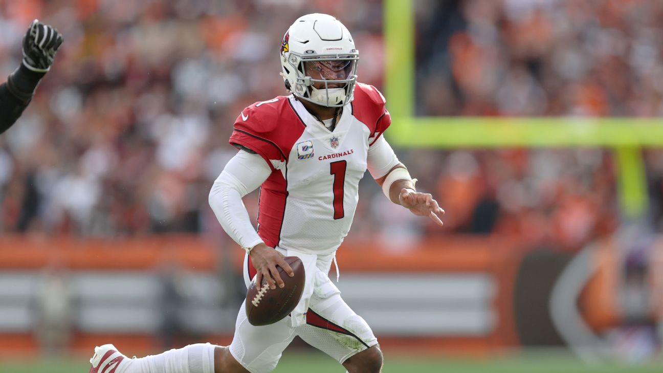 Cardinals QB Kyler Murray (ankle), WR DeAndre Hopkins (hamstring