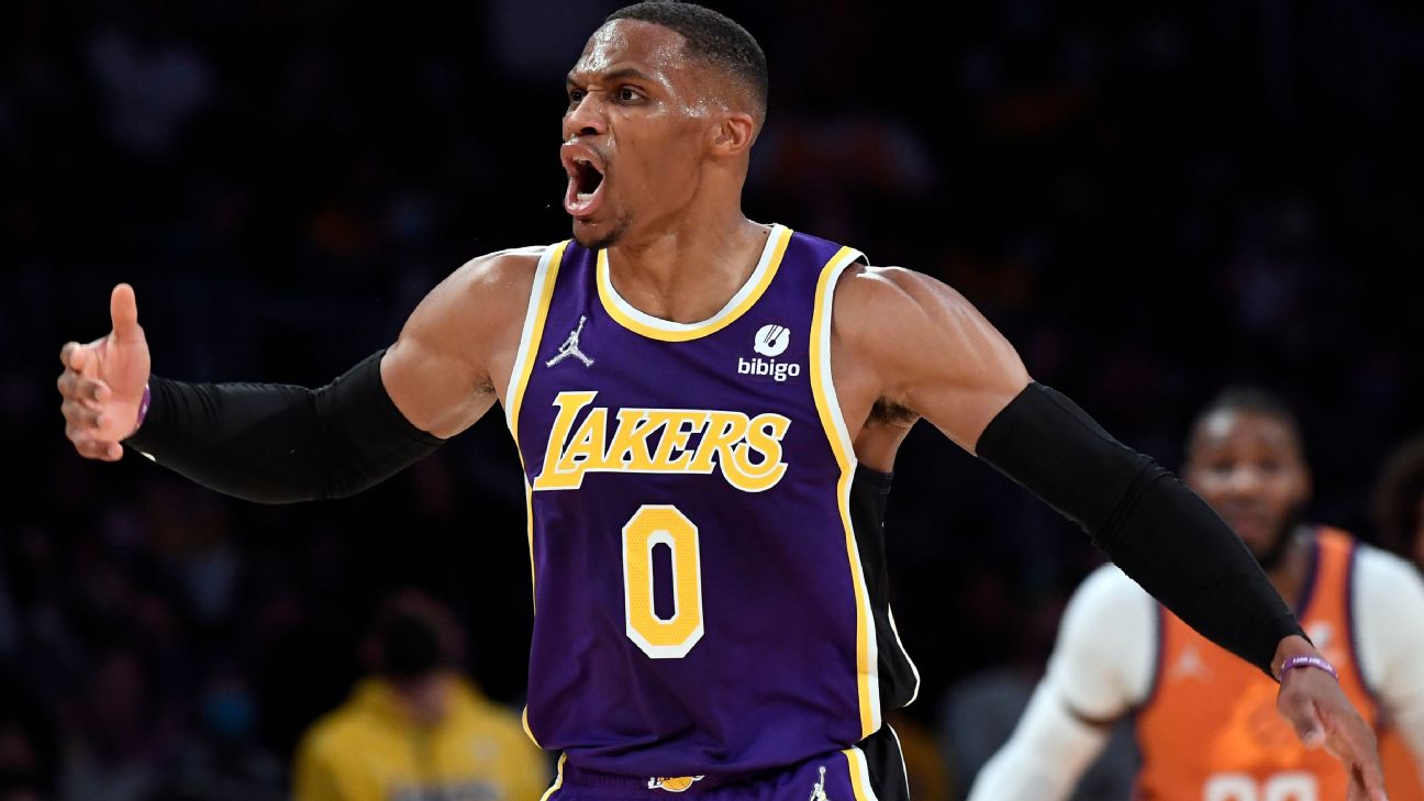 Russell Westbrook Los Angeles Lakers Fanatics Branded Fast Break