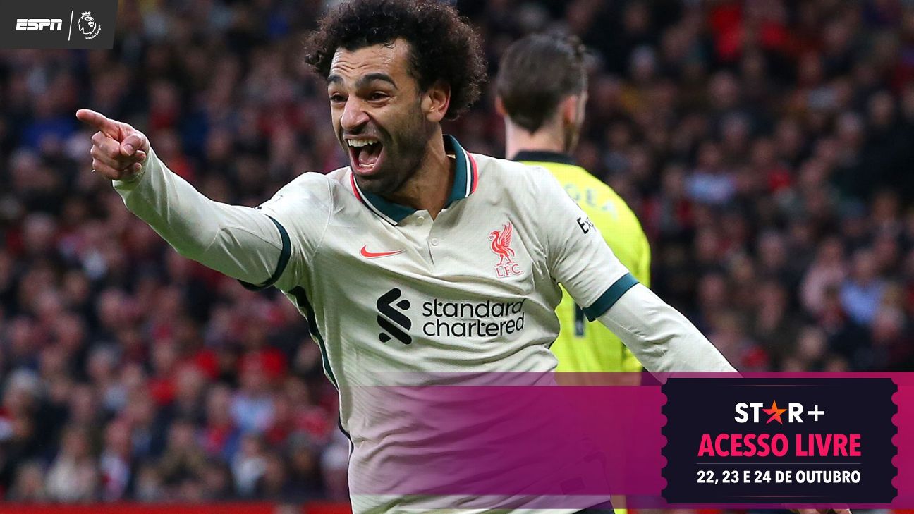 Salah pode atingir marca histórica em duelo entre Liverpool e United