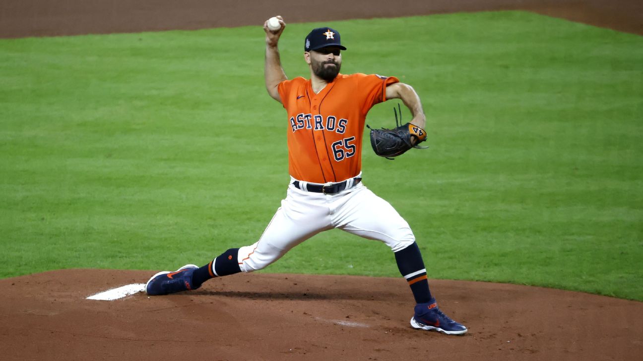 José Urquidy hace historia al ser el primer pelotero nacido en México en  jugar tres Series Mundiales - ESPN