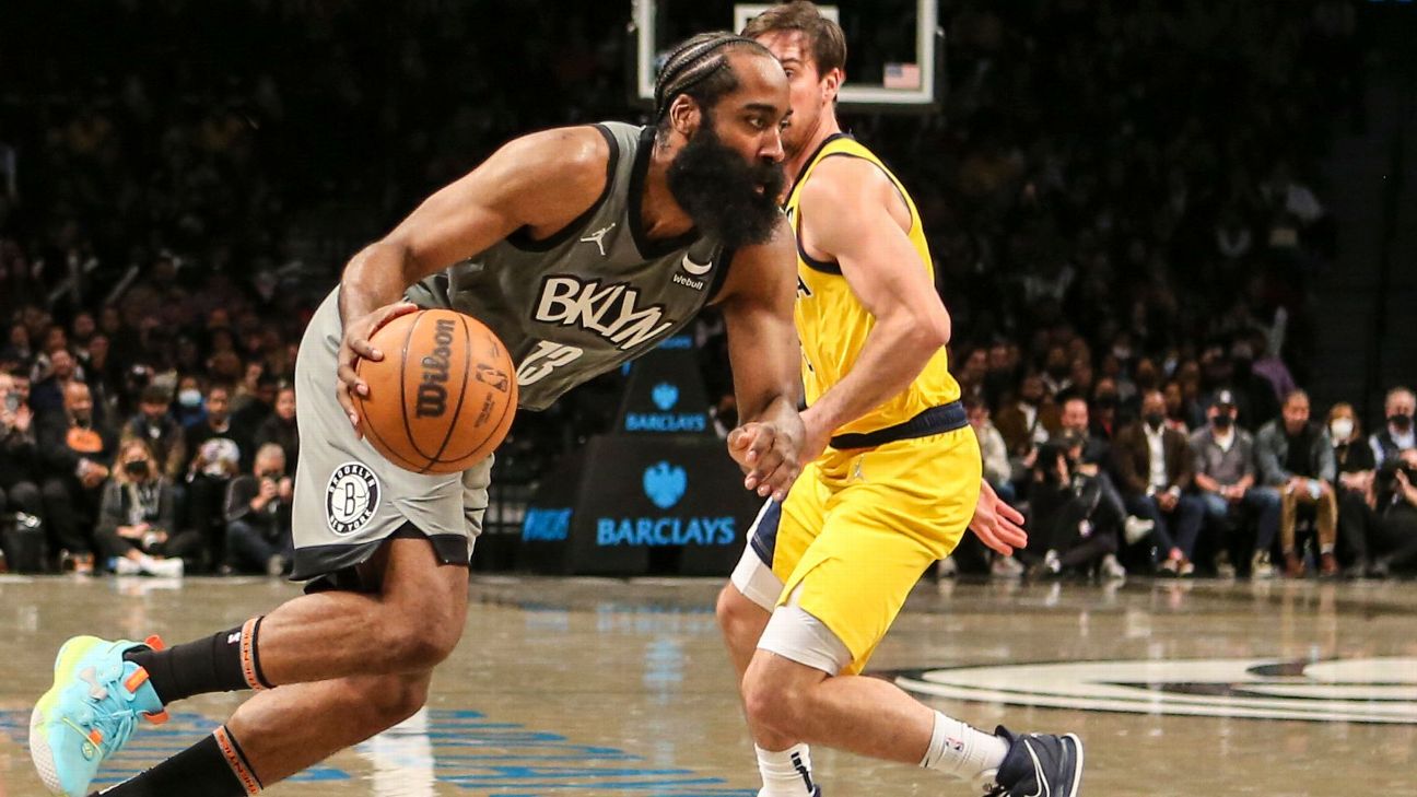 Brooklyn Nets' James Harden breaks out with 16 free throws, 29 points