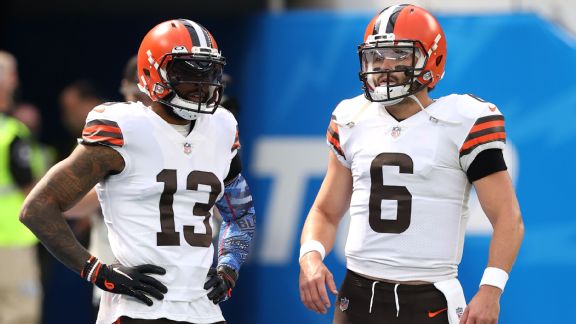 Baker Mayfield & Odell Beckham Jr Cleveland Browns Dual Passing